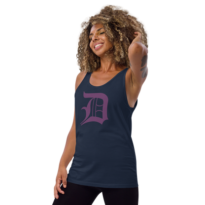 Detroit 'Old English D' Tank Top (Plum) | Unisex Jersey