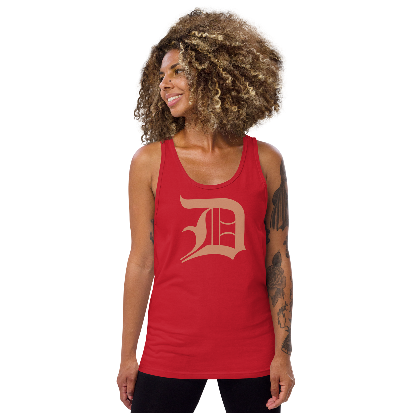 Detroit 'Old English D' Tank Top (Copper Color) | Unisex Jersey