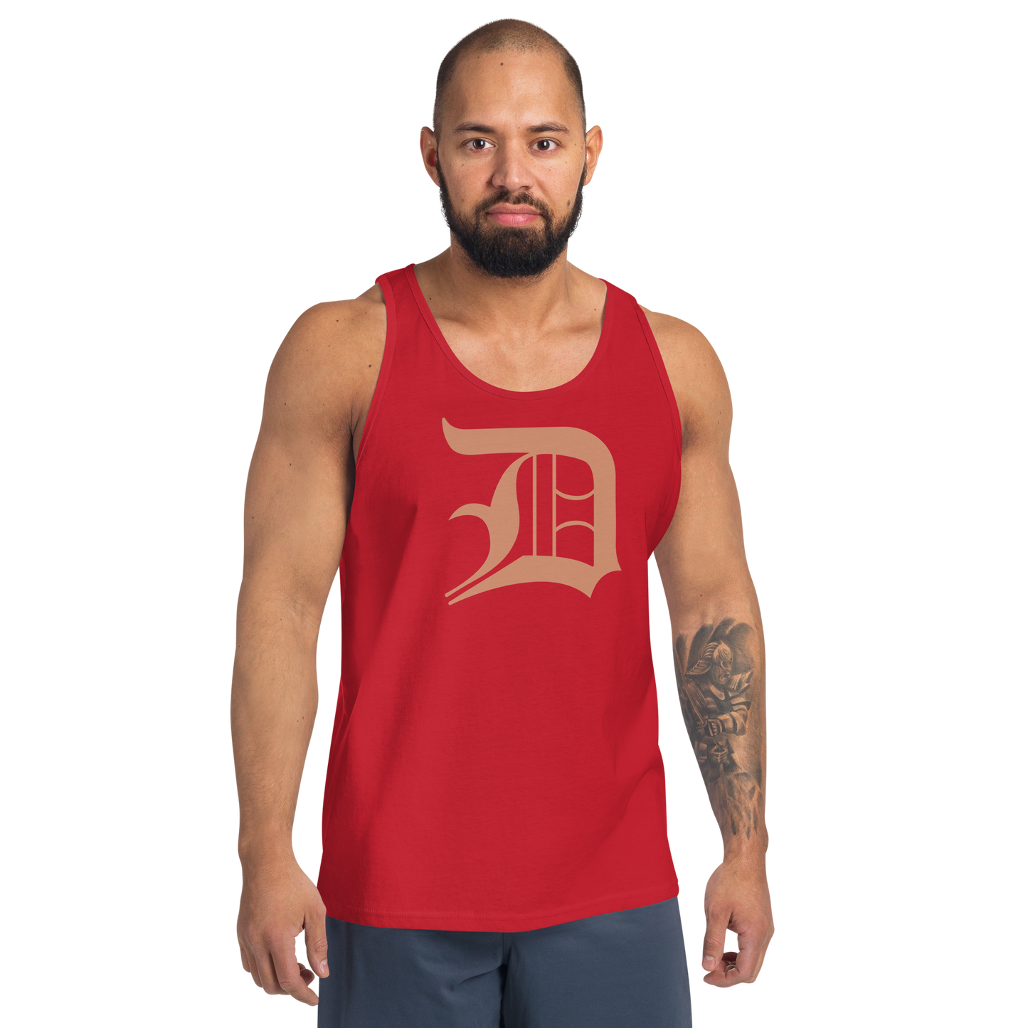 Detroit 'Old English D' Tank Top (Copper Color) | Unisex Jersey