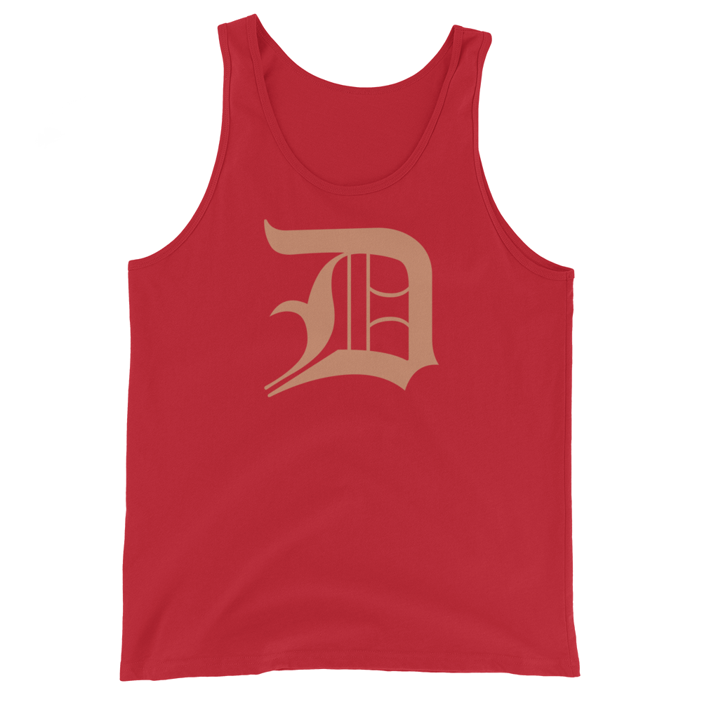 Detroit 'Old English D' Tank Top (Copper Color) | Unisex Jersey