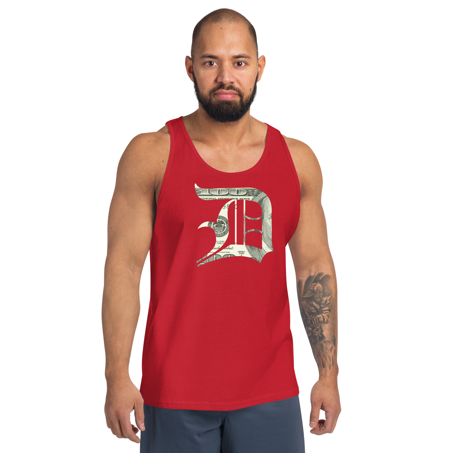 Detroit 'Old English D' Tank Top (Benjamins Edition) | Unisex Jersey