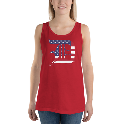 Detroit 'Old English D' Tank Top (Patriotic Edition) | Unisex Jersey