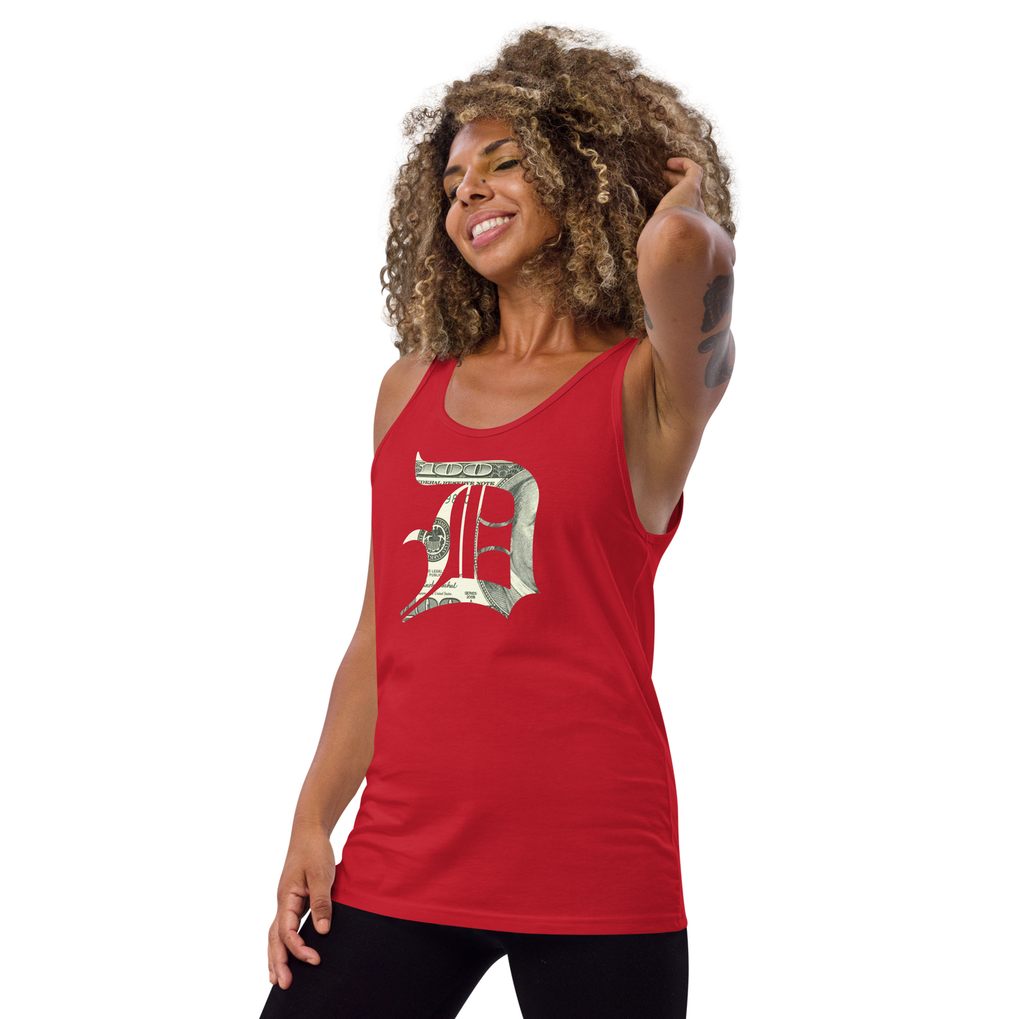 Detroit 'Old English D' Tank Top (Benjamins Edition) | Unisex Jersey