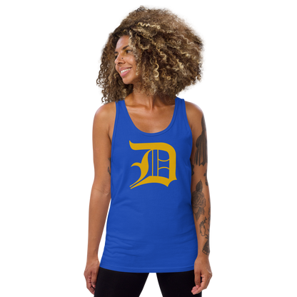 Detroit 'Old English D' Tank Top (Gold) | Unisex Jersey