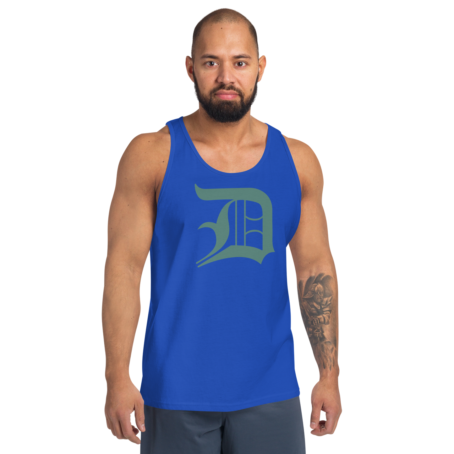 Detroit 'Old English D' Tank Top (Copper Green) | Unisex Jersey