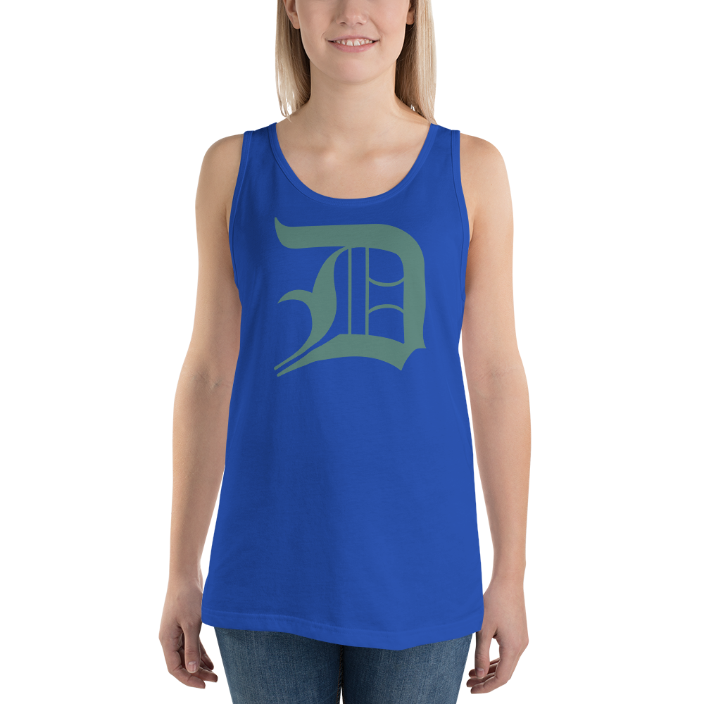 Detroit 'Old English D' Tank Top (Copper Green) | Unisex Jersey