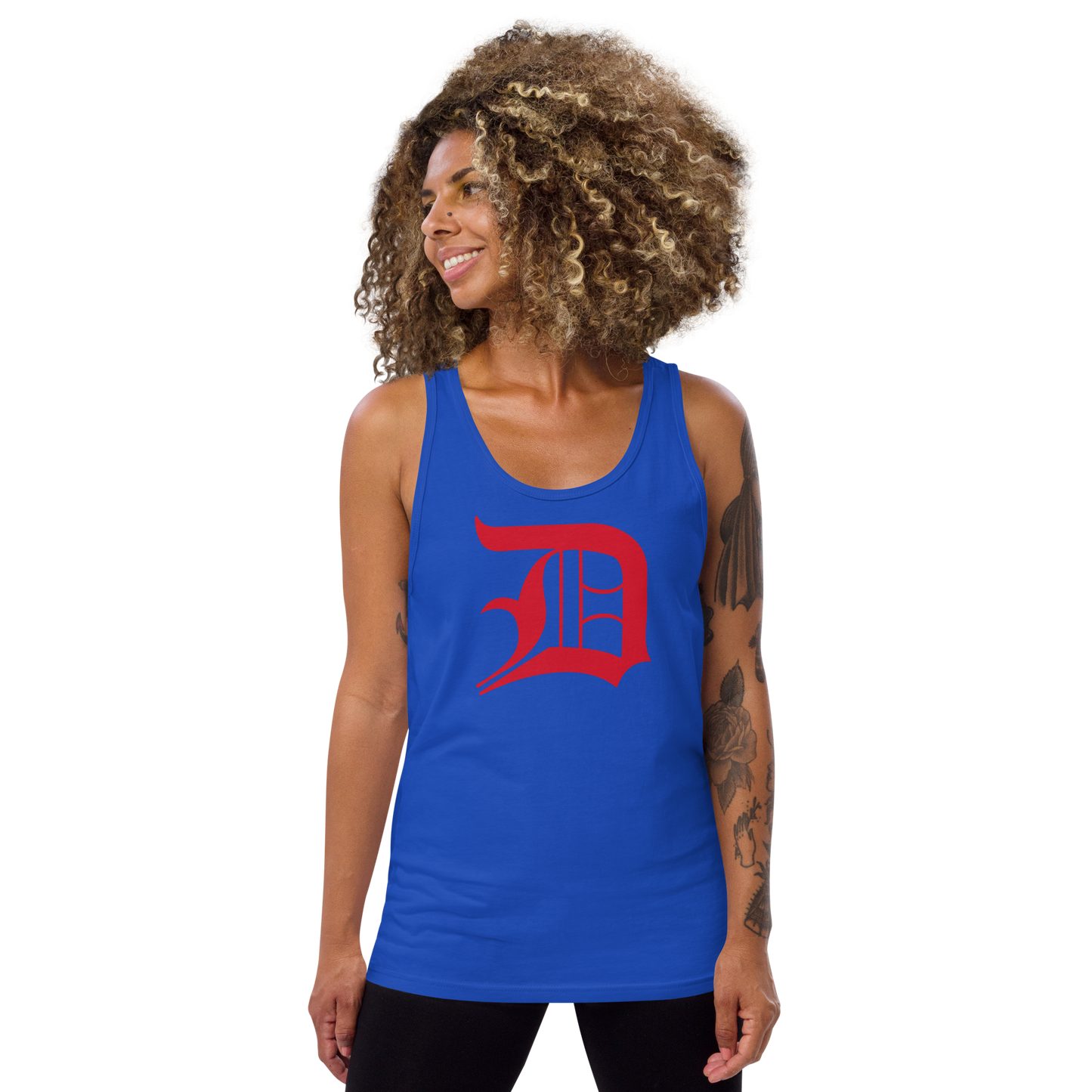 Detroit 'Old English D' Tank Top (Aviform Red) | Unisex Jersey