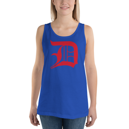 Detroit 'Old English D' Tank Top (Aviform Red) | Unisex Jersey