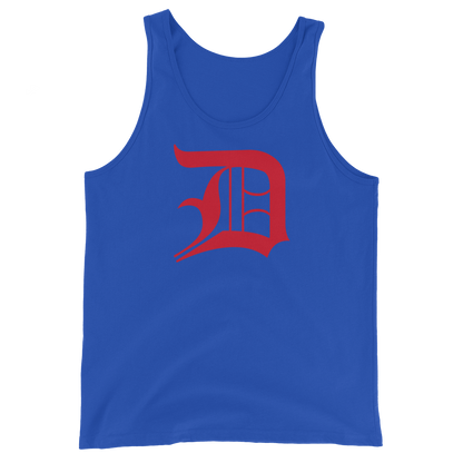 Detroit 'Old English D' Tank Top (Aviform Red) | Unisex Jersey