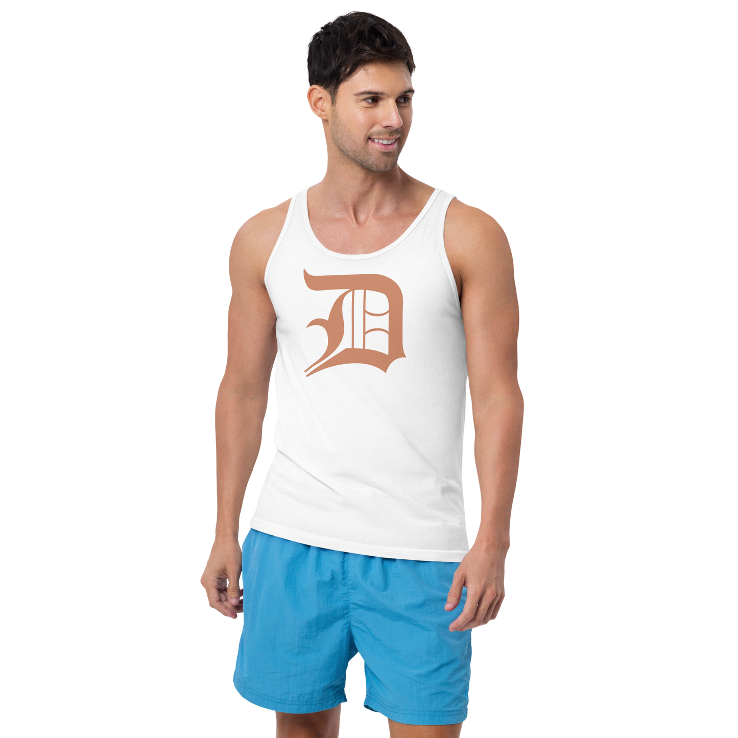 Detroit 'Old English D' Tank Top (Copper Color) | Unisex Jersey