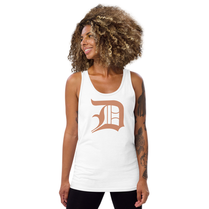 Detroit 'Old English D' Tank Top (Copper Color) | Unisex Jersey