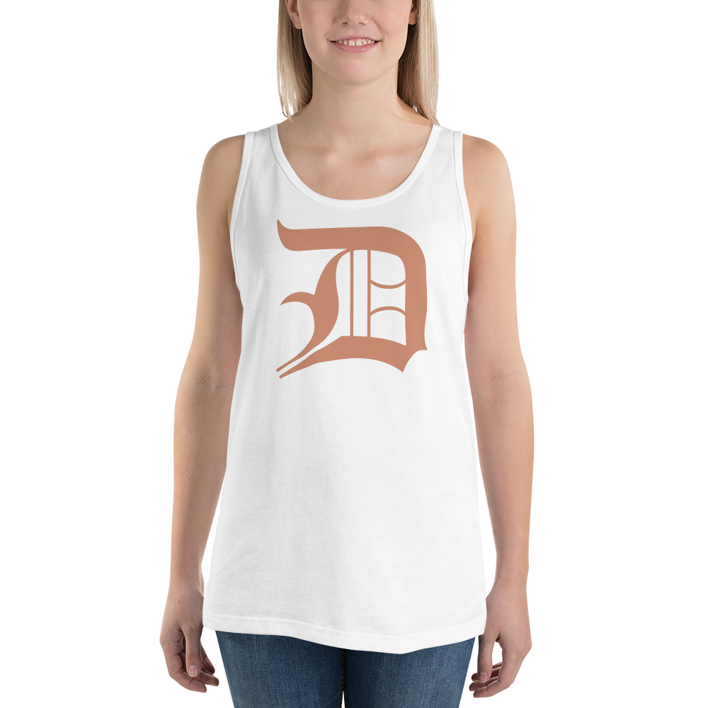 Detroit 'Old English D' Tank Top (Copper Color) | Unisex Jersey