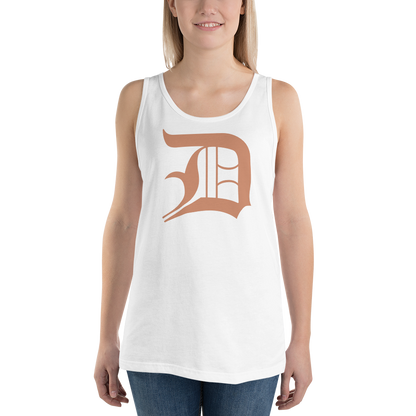 Detroit 'Old English D' Tank Top (Copper Color) | Unisex Jersey