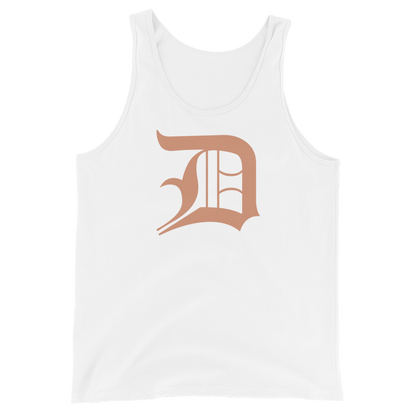 Detroit 'Old English D' Tank Top (Copper Color) | Unisex Jersey