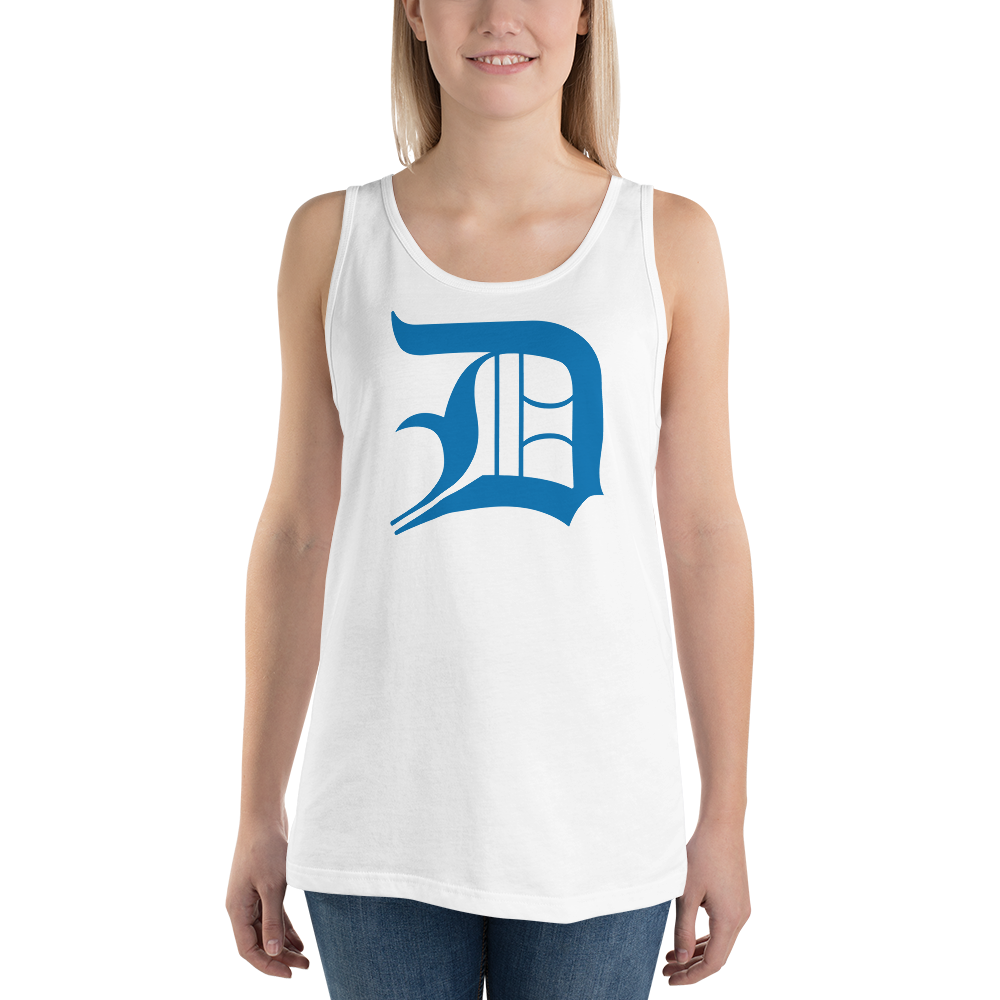 Detroit 'Old English D' Tank Top (Azure) | Unisex Jersey