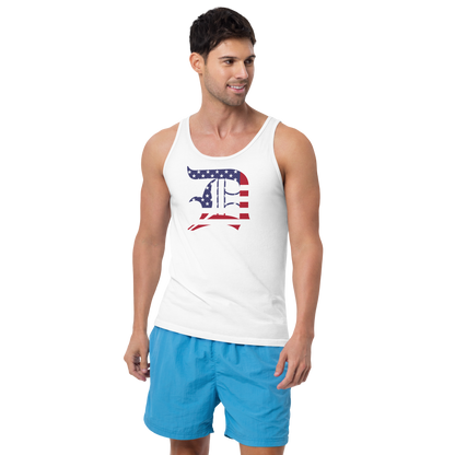 Detroit 'Old English D' Tank Top (Patriotic Edition) | Unisex Jersey