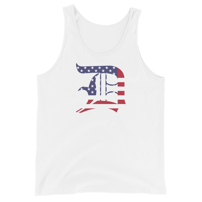 Detroit 'Old English D' Tank Top (Patriotic Edition) | Unisex Jersey