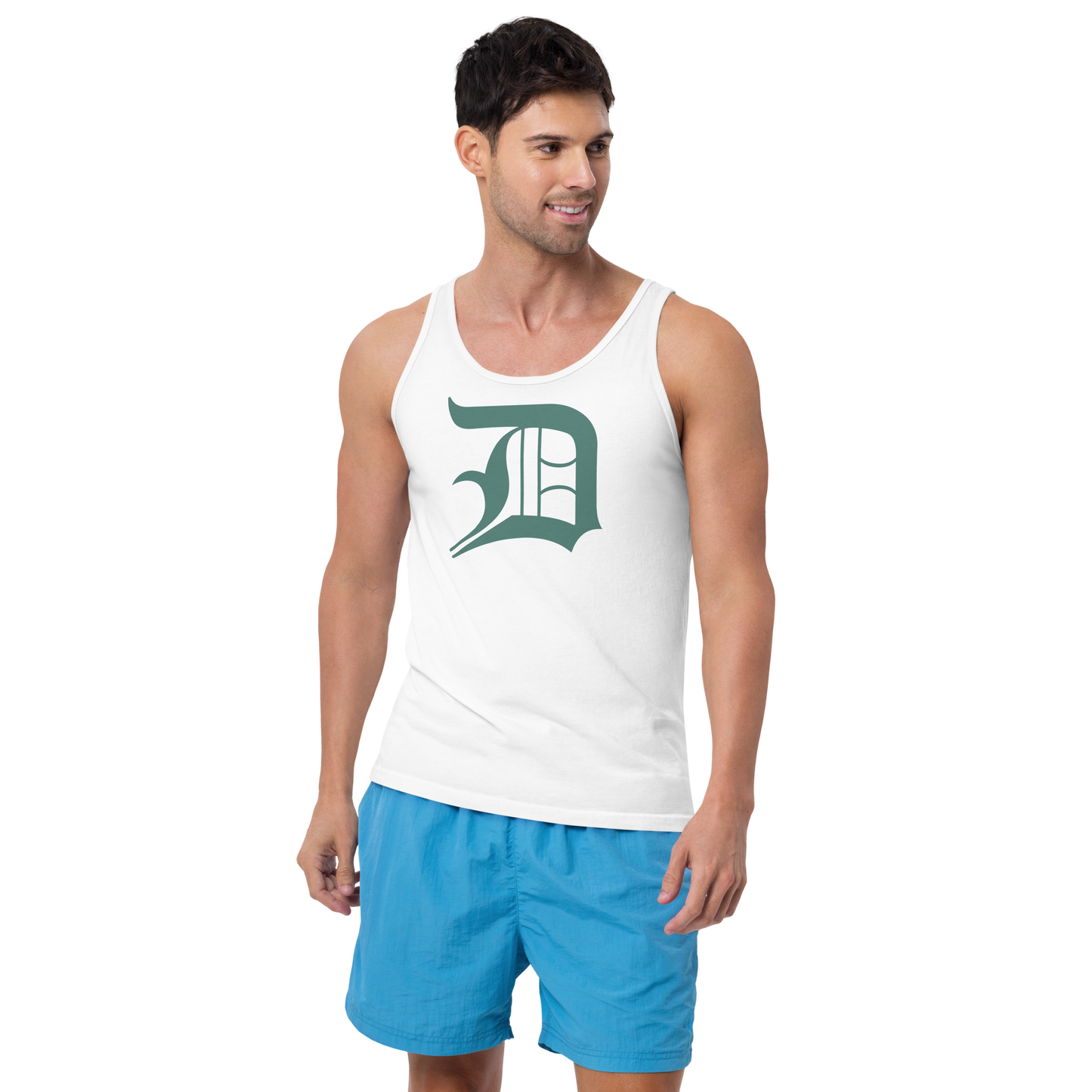 Detroit 'Old English D' Tank Top (Copper Green) | Unisex Jersey