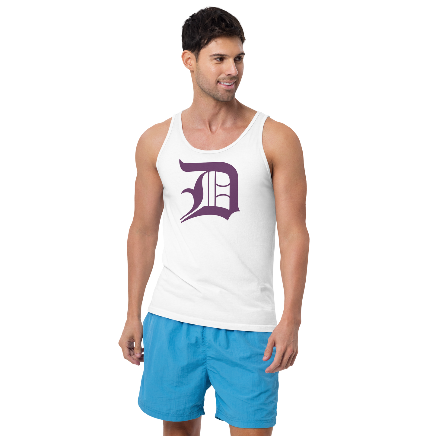 Detroit 'Old English D' Tank Top (Plum) | Unisex Jersey