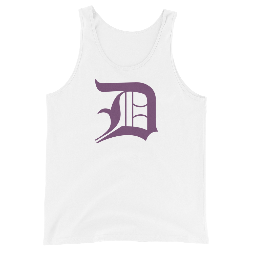 Detroit 'Old English D' Tank Top (Plum) | Unisex Jersey