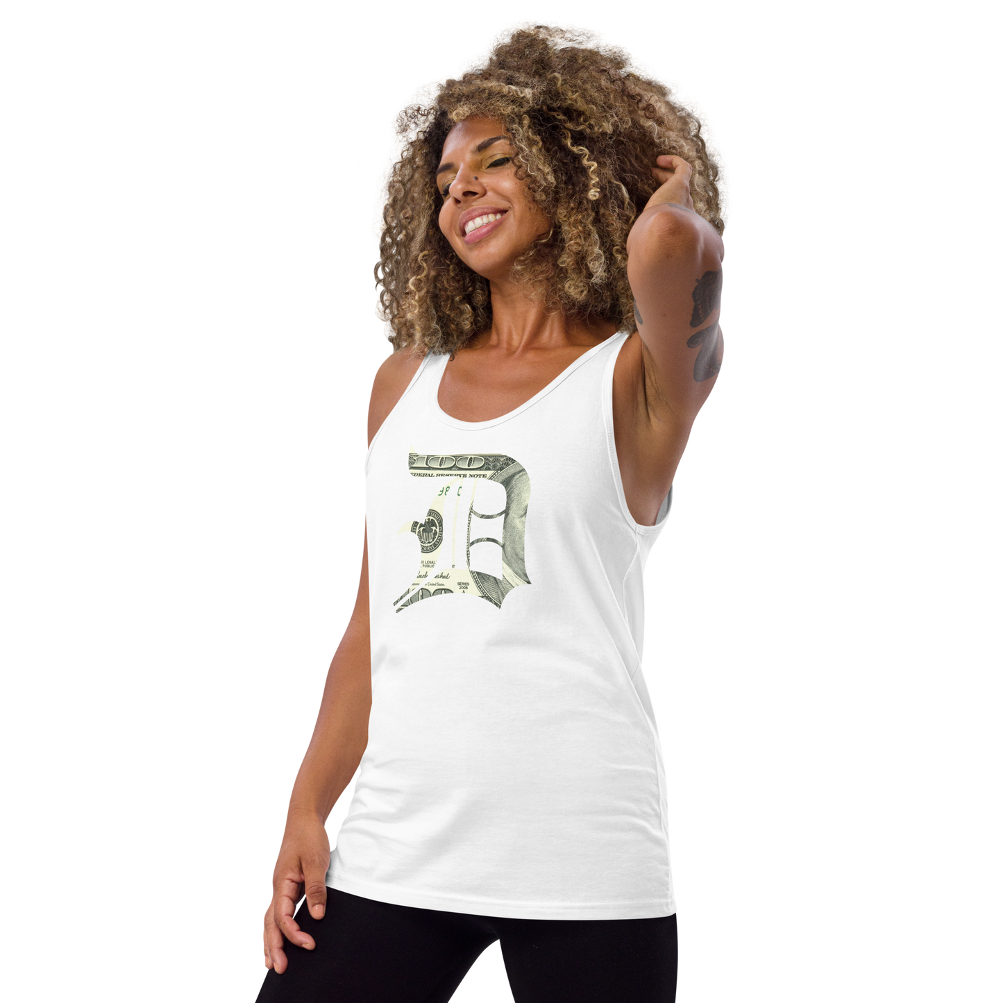 Detroit 'Old English D' Tank Top (Benjamins Edition) | Unisex Jersey