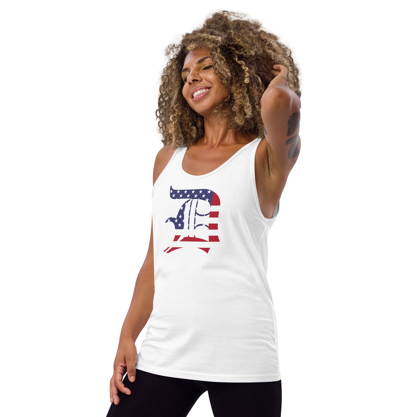 Detroit 'Old English D' Tank Top (Patriotic Edition) | Unisex Jersey