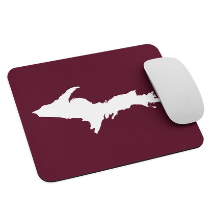 Michigan Upper Peninsula Mousepad (w/ UP Outline) | Old Mission Burgundy