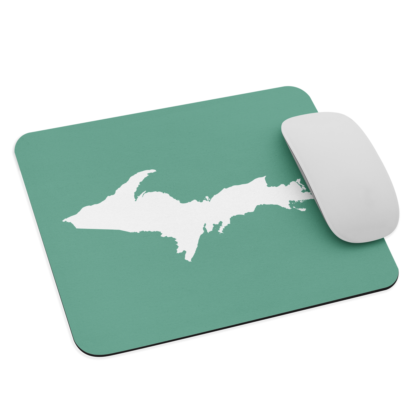 Michigan Upper Peninsula Mousepad (w/ UP Outline) | Metallic Mint Green