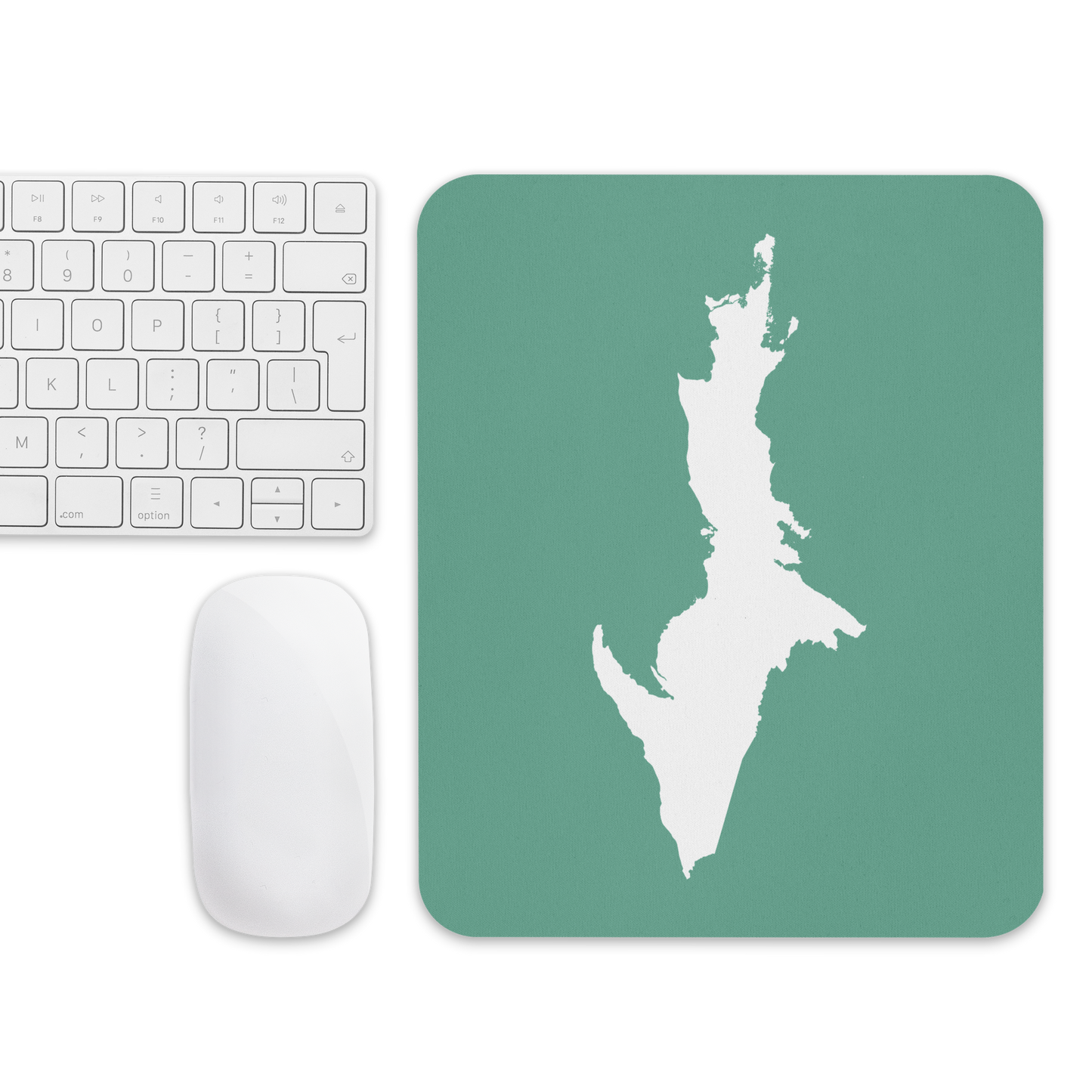 Michigan Upper Peninsula Mousepad (w/ UP Outline) | Metallic Mint Green