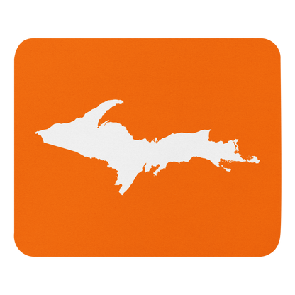 Michigan Upper Peninsula Mousepad (w/ UP Outline) | Safety Orange