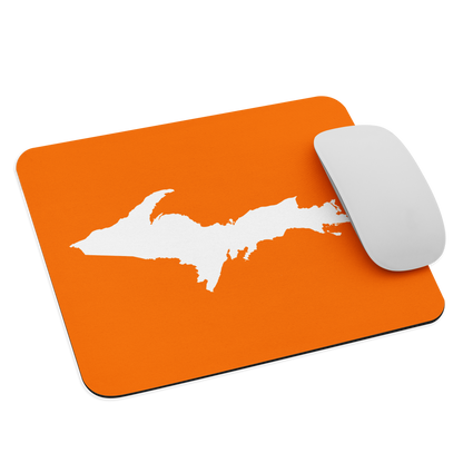 Michigan Upper Peninsula Mousepad (w/ UP Outline) | Safety Orange