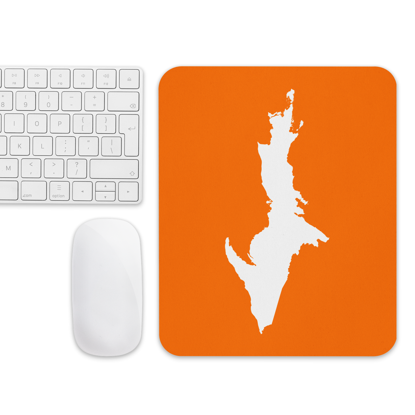 Michigan Upper Peninsula Mousepad (w/ UP Outline) | Safety Orange