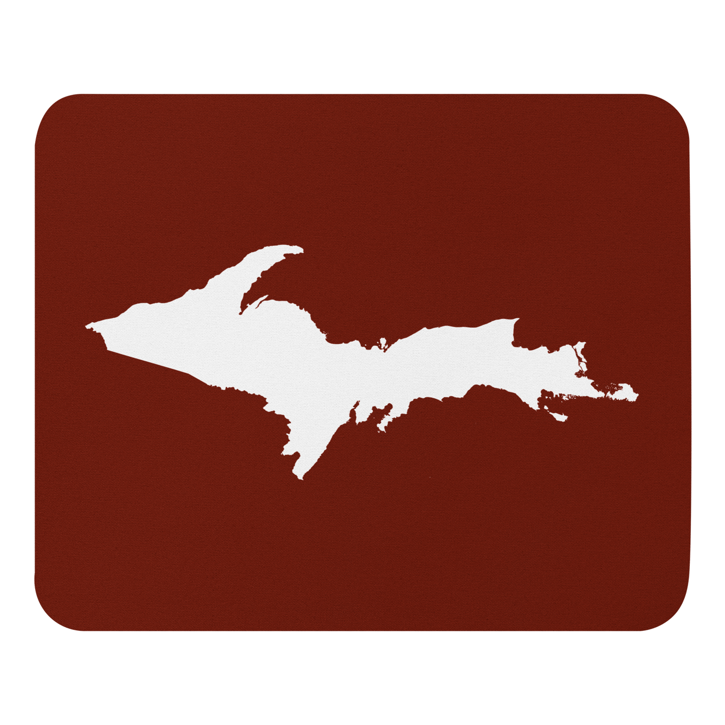 Michigan Upper Peninsula Mousepad (w/ UP Outline) | Cherryland Red