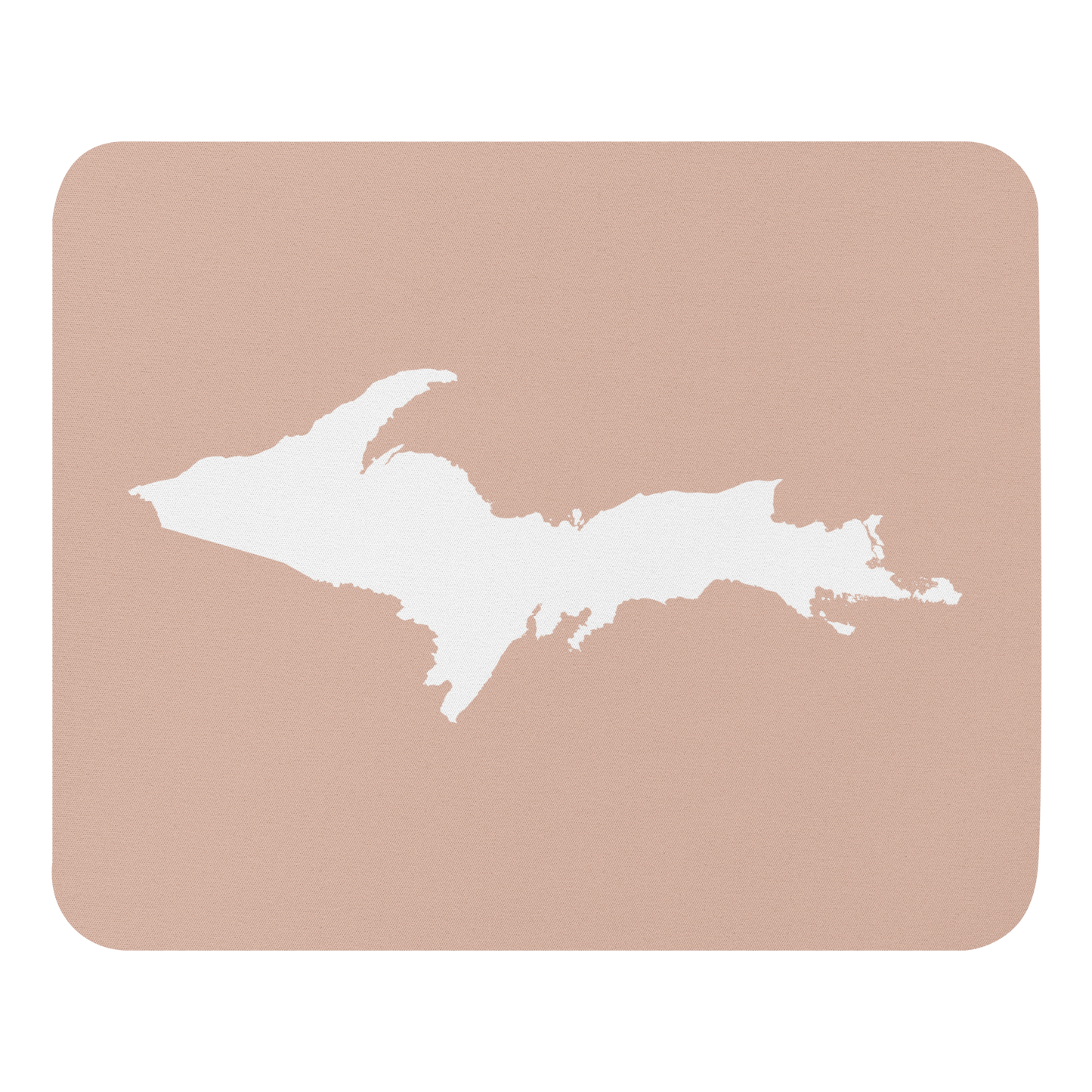 Michigan Upper Peninsula Mousepad (w/ UP Outline) | Rose Gold