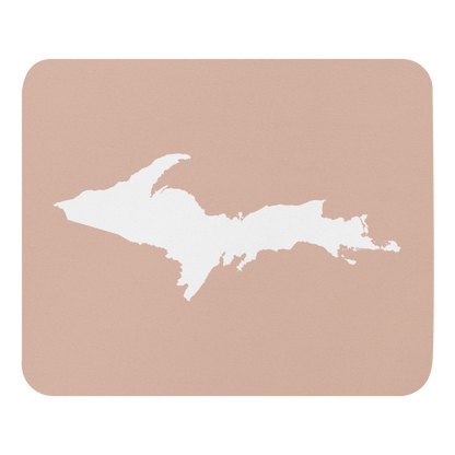 Michigan Upper Peninsula Mousepad (w/ UP Outline) | Rose Gold