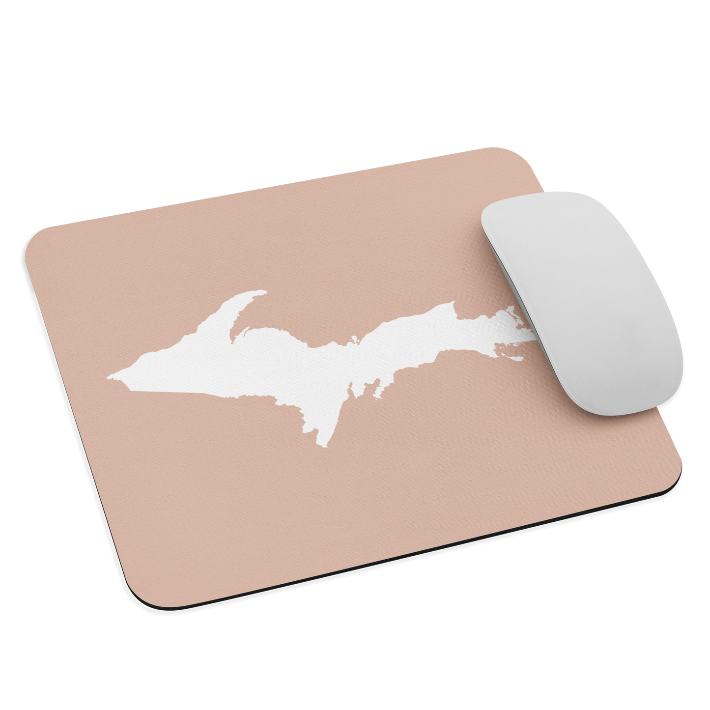 Michigan Upper Peninsula Mousepad (w/ UP Outline) | Rose Gold