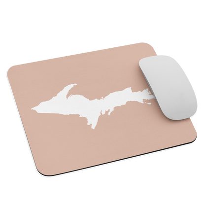 Michigan Upper Peninsula Mousepad (w/ UP Outline) | Rose Gold