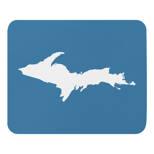 Michigan Upper Peninsula Mousepad (w/ UP Outline) | Lake Michigan Blue