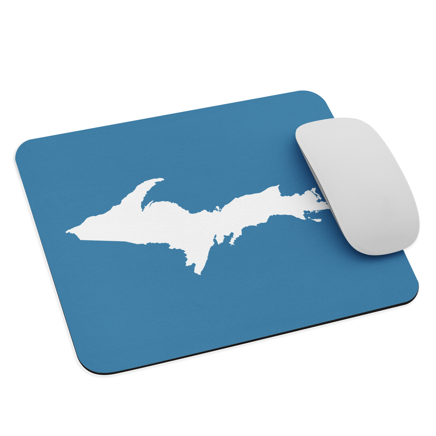 Michigan Upper Peninsula Mousepad (w/ UP Outline) | Lake Michigan Blue