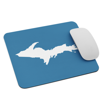 Michigan Upper Peninsula Mousepad (w/ UP Outline) | Lake Michigan Blue