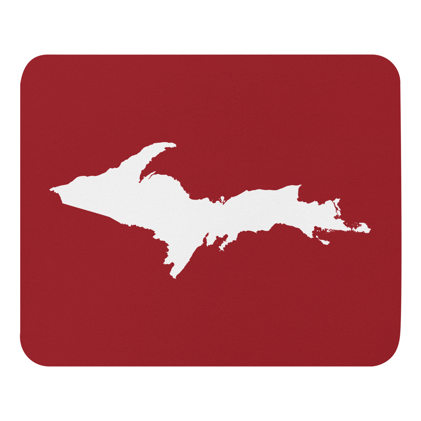 Michigan Upper Peninsula Mousepad (w/ UP Outline) | Thimbleberry Red