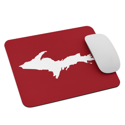 Michigan Upper Peninsula Mousepad (w/ UP Outline) | Thimbleberry Red