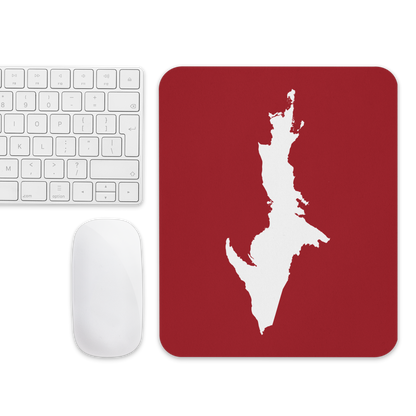 Michigan Upper Peninsula Mousepad (w/ UP Outline) | Thimbleberry Red