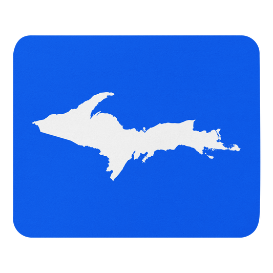 Michigan Upper Peninsula Mousepad (w/ UP Outline) | Motor Town Blue