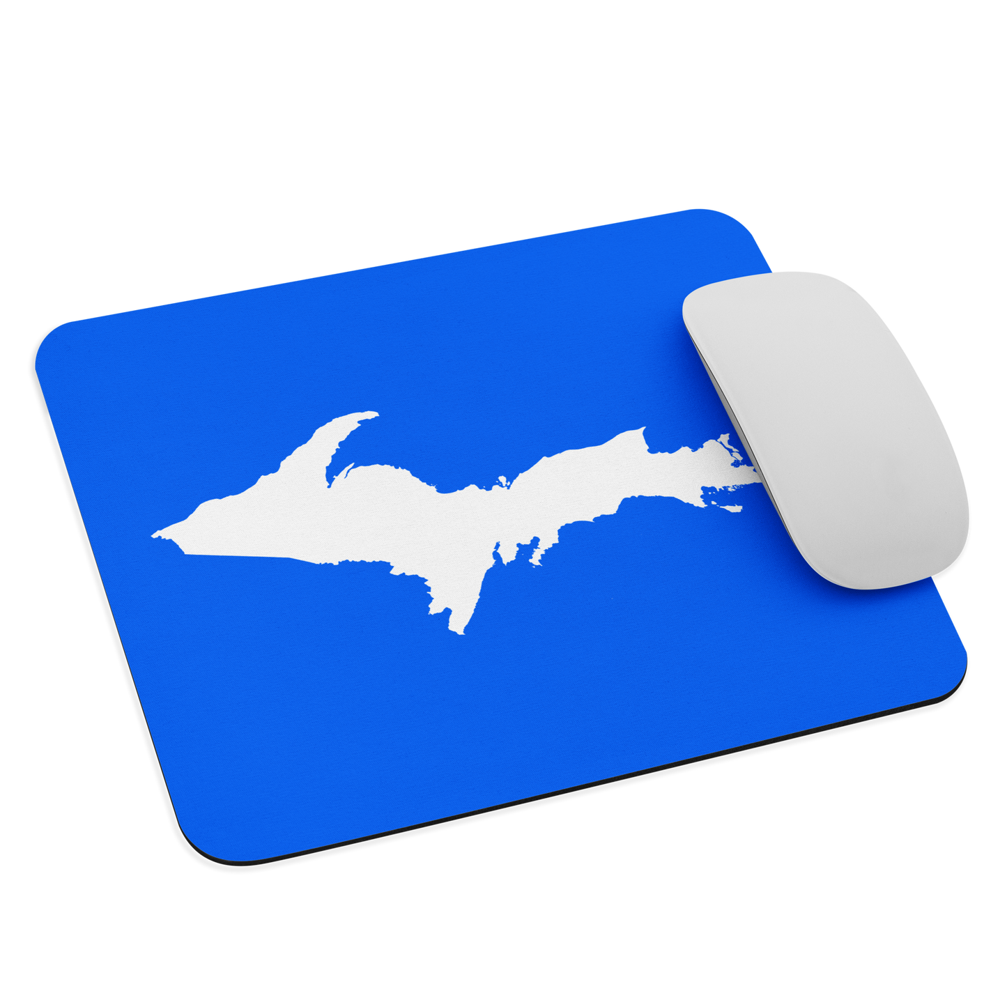 Michigan Upper Peninsula Mousepad (w/ UP Outline) | Motor Town Blue