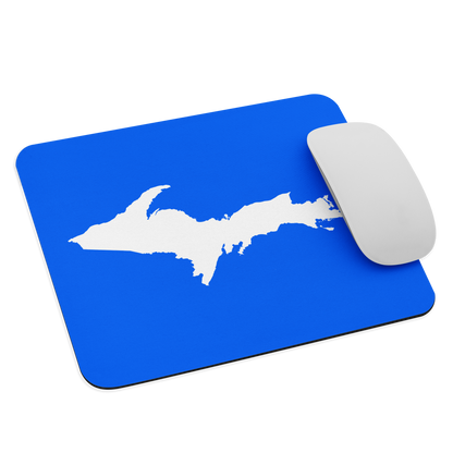 Michigan Upper Peninsula Mousepad (w/ UP Outline) | Motor Town Blue