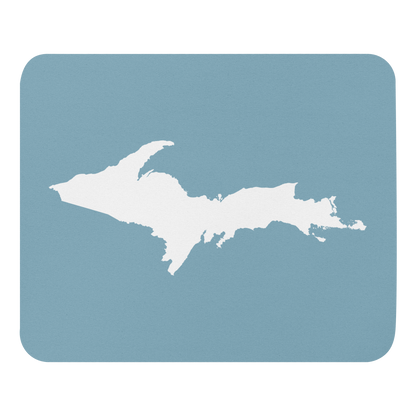 Michigan Upper Peninsula Mousepad (w/ UP Outline) | Opal Blue