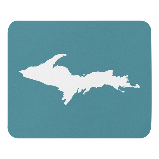 Michigan Upper Peninsula Mousepad (w/ UP Outline) | Lake Huron Blue