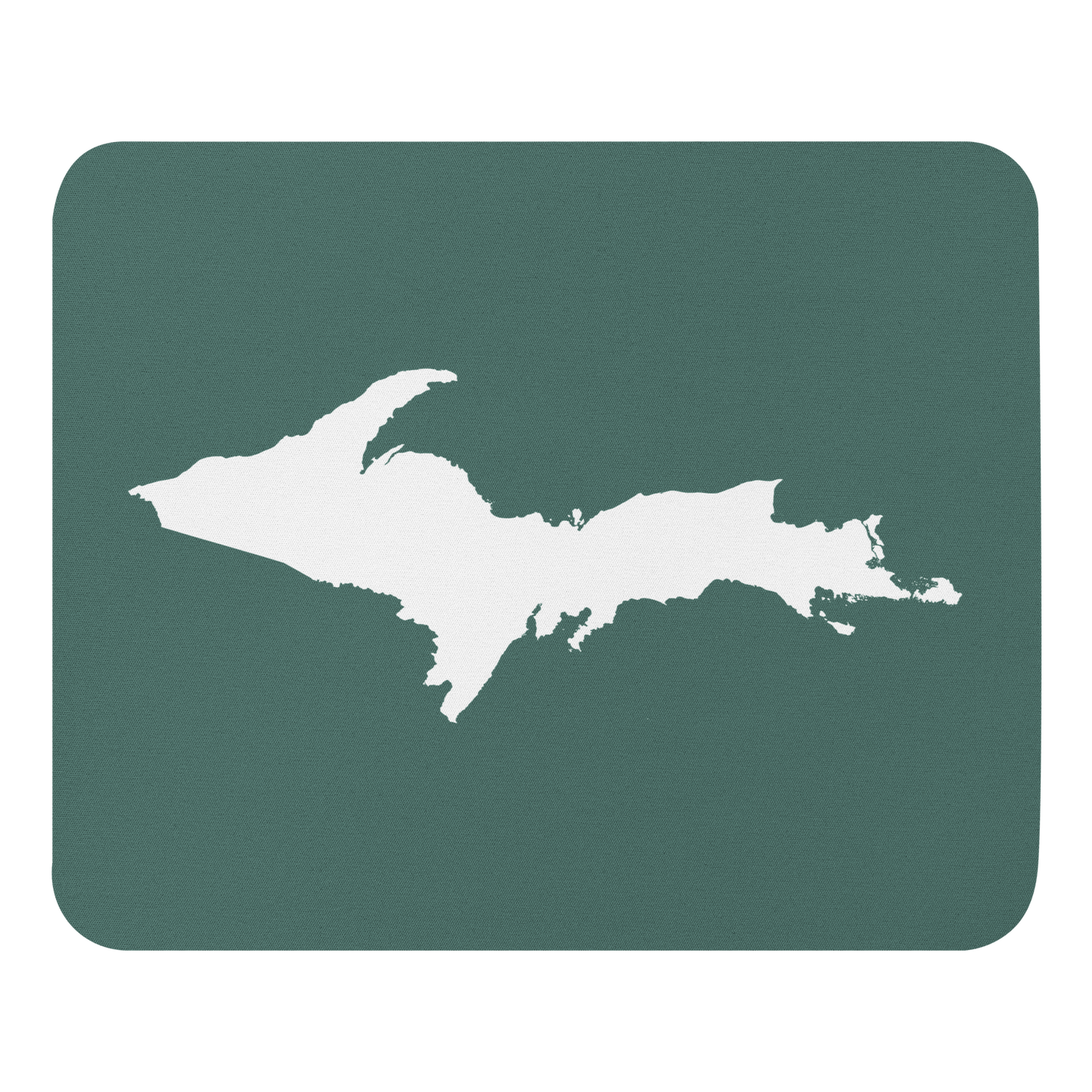 Michigan Upper Peninsula Mousepad (w/ UP Outline) | Copper Green