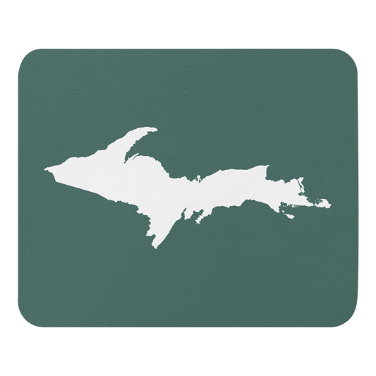 Michigan Upper Peninsula Mousepad (w/ UP Outline) | Copper Green